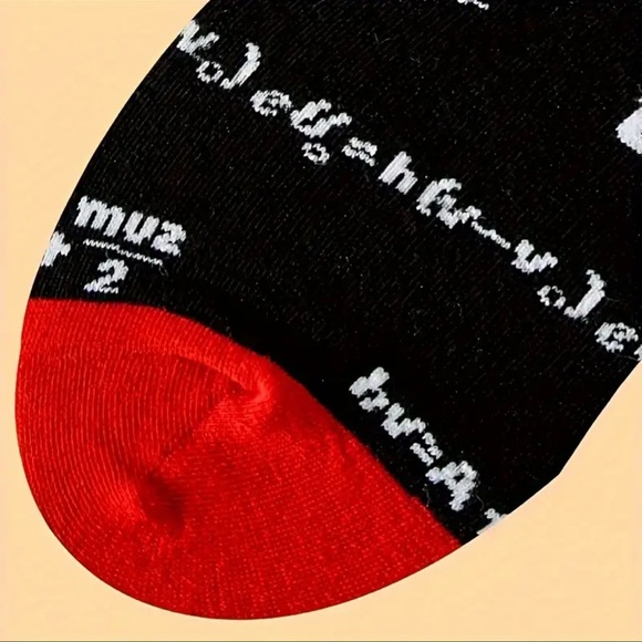 Socks, Unisex, Einstein Print Crew Socks, NEW, 🎁 - Picture 7 of 9